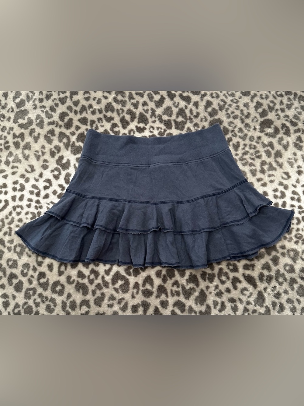 Abercrombie & Fitch Y2K Varsity Prep Tiered Mini Skirt Blue Size Small - Picture 13 of 17